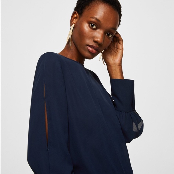 MANGO Yellow Back Bow Blouse - Picture 7 of 7